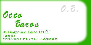 otto baros business card